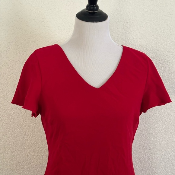 Wrap swing ruffle SL Fashions Scarlet Mini Dress - Picture 2 of 8